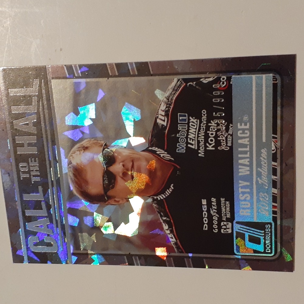 2017 Donruss Call to the Hall Rusty Wallace Refractor NASCAR Cracked Ice Look